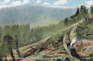 Ruarimu Train New Zealand Spirals Three Levels Railway Old Postcard