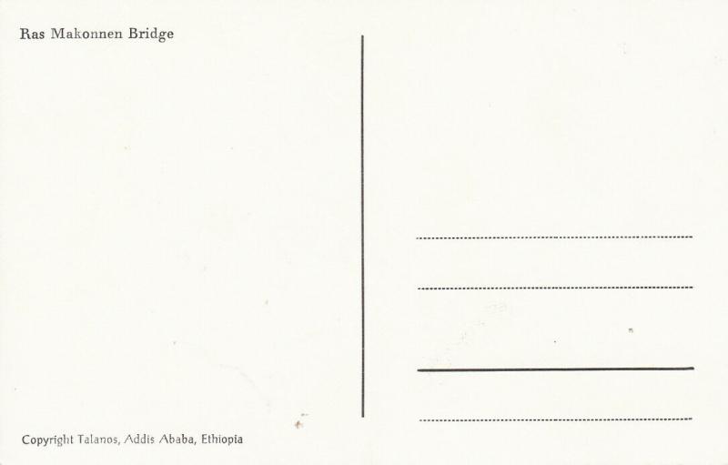 Africa Ethiopia real photo postcard Addis Adaba Ras Makonnen bridge panorama