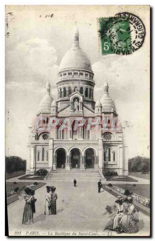 Postcard Old Paris La Basilique du Sacre Coeur