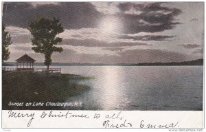 Sunset on Chautauqua Lake, New York, PU-1906