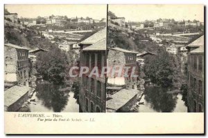 Old Postcard The Auvergne Thiers Vue Prize of Sechale From Bridge