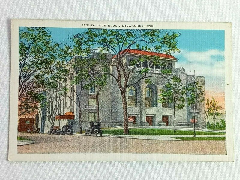 Vintage Postcard Eagles Club Building Milwaukee WI Wisconsin N. 24th Street