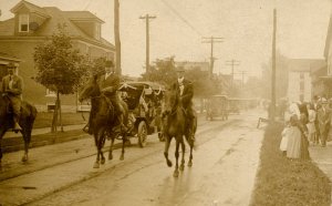 USA - Small Town Parade, circa 1910.  *RPPC