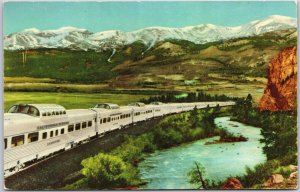 The Diesel-Powered Stainless Steel California Zephyr Vista Dome Cars Postcard