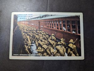 Mint USA Military Postcard Troops Entertaining for Somewhere Aviation Field