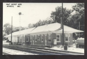 RPPC MYRICK MISSOURI PACIFIC RAILROAD DEPOT STATION REAL PHOTO POSTCARD