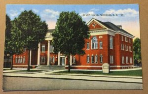 VINTAGE .01 LINEN POSTCARD 1951 USED COURT HOUSE FLORENCE, S.C.