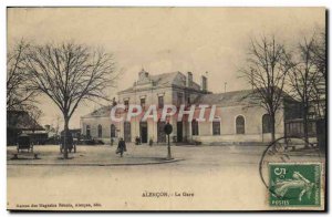 Old Postcard Alencon Train