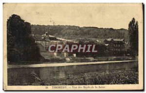 Postcard Old Thomery Vue Des Bords De Seine
