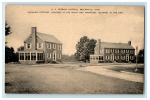 c1940s Doctors and Managers Place, US Veterans Hospital Brecksville OH Postcard