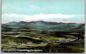 Vtg White Mountains New Hampshire NH Presidential Range From Maplewood Postcard