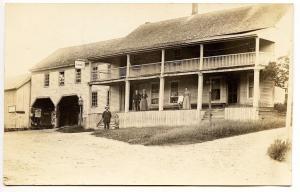 Londonderry VT Hotel & Garage Dirt Street View RPPC Real Photo Postcard