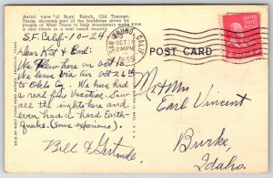 Amarillo Texas~Air View Boys' Ranch~Vintage Linen Postcard