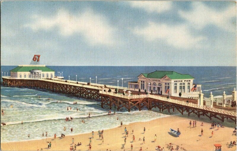 Heinz Ocean Pier Atlantic City New Jersey Vintage Divided Back Postcard UNP Vtg 