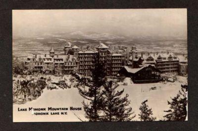 NY Mountain House MOHONK LAKE NEW YORK Postcard RPPC Real Photo