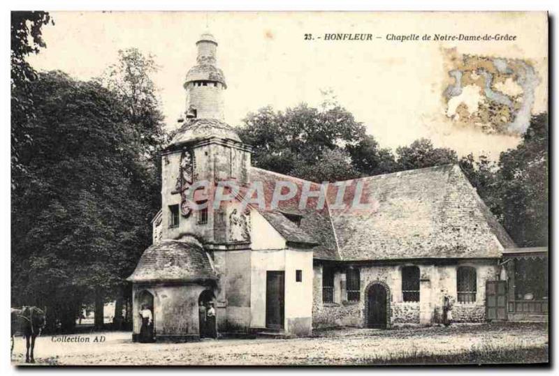 Postcard Honfleur Old Chapel of Our Lady of Grace