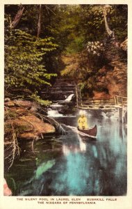 Pennsylvania Bushkill Falls The Silent Pool In Laurel Glen Handcolored Albertype