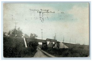 1911 View Of Traction Bridge Koblesville Indiana IN Posted Antique Postcard