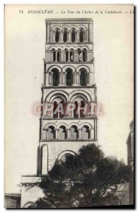 Old Postcard Angouleme The Clock Tower of the Cathedral