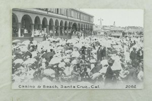 C.1910 Casino & Beach, Santa Cruz, Cal. Vintage Postcard P105