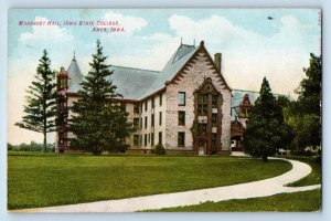 Ames Iowa Postcard Margaret Hall Iowa State College Exterior View Building c1911