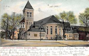 Malden Massachusetts 1906 Postcard First Baptist Church