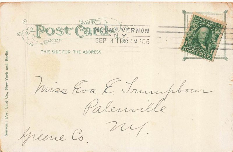 Antique 1906 Carnegie Library Mt Vernon NY Divided Back Postcard