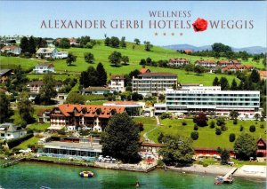 Weggis, Switzerland  ALEXANDER GERBI HOTELS Wellness Resort View  4X6 Postcard