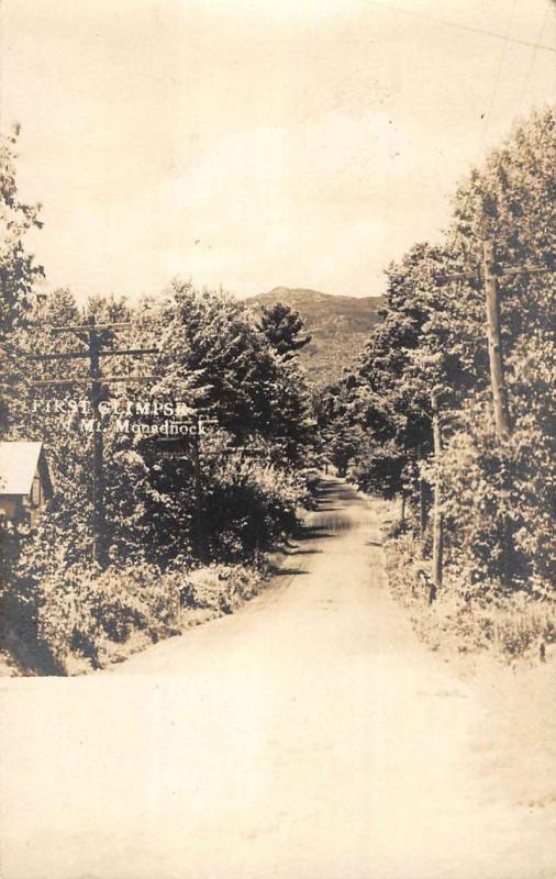 Mt Monadnock New Hampshire Scenic Roadway Real Photo Antique Postcard K90158