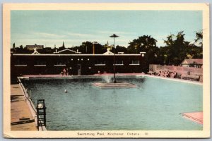 Postcard Kitchener Ontario c1941 Swimming Pool Waterloo Region by PECO