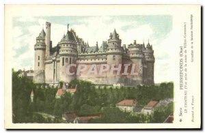 Postcard Old Oise Pierrefonds Chateau View from Route Villers Cotterets