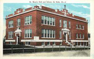 1915-1930 Printed Postcard; St. Mary's Hall & School, DeKalb IL DeKalb County