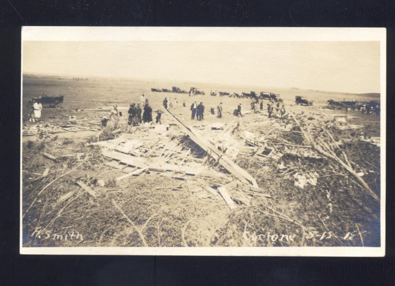 RPPC ELGIN NEBRASKA 1912 TORNADO DISASTER SMITH FARM OLD REAL PHOTO POSTCARD