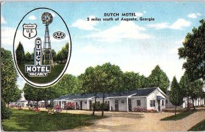 Postcard MOTEL SCENE Augusta Georgia GA AI8200