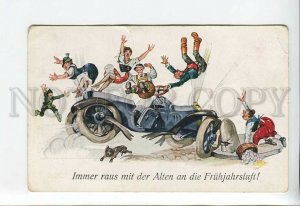 3177053 POLICEMAN Car accident FRENCH BULLDOG Vintage COMIC PC