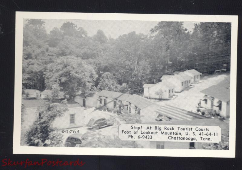 CHATTANOOGA TENNESSEEBIG ROCK TOURIST COURTS ROADSIDE ADVERTISING POSTCARD