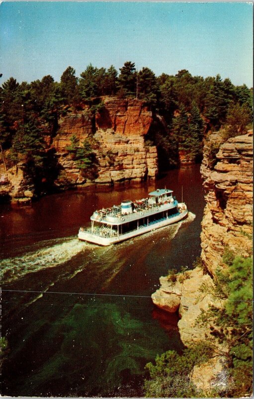 Clipper Winnebago Upper Dells Lower Jaws Wisconsin WI Postcard VTG UNP Dexter 