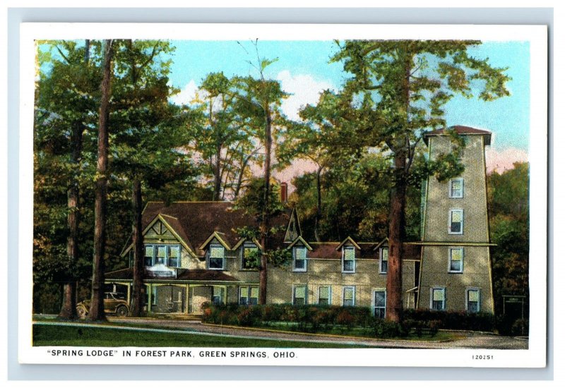 C. 1915-20's Spring Lodge Green Springs Ohio. Postcard F147E