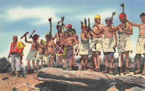 Native Americana   NAVAJO FIRE DANCERS  Mountain Chant 9~Day Ceremony   Postcard