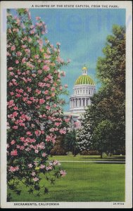 CAPITAL GROUNDS AND DOME  FOR SENATOR HOTEL  1950 SACRAMENTO CAL.   (1306)