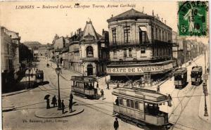 CPA LIMOGES - Boulevard Carnot Carrefour Tourny Avenue Garibaldi (293908)