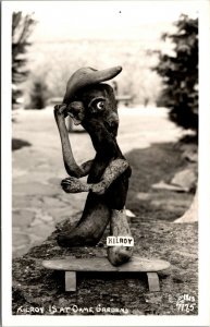 Real Photo Postcard Kilroy Statue Ohme Gardens in Wenatchee, Washington~2288