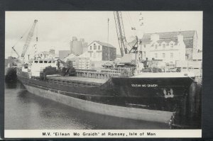 Isle of Man Postcard - Shipping - M.V. 'Eilean Mo Graidh at Ramsey RS20663