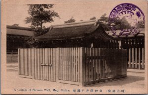 Japan A Cottage Of Shinsen Well Meiji Shrine Tokyo Vintage Postcard C160