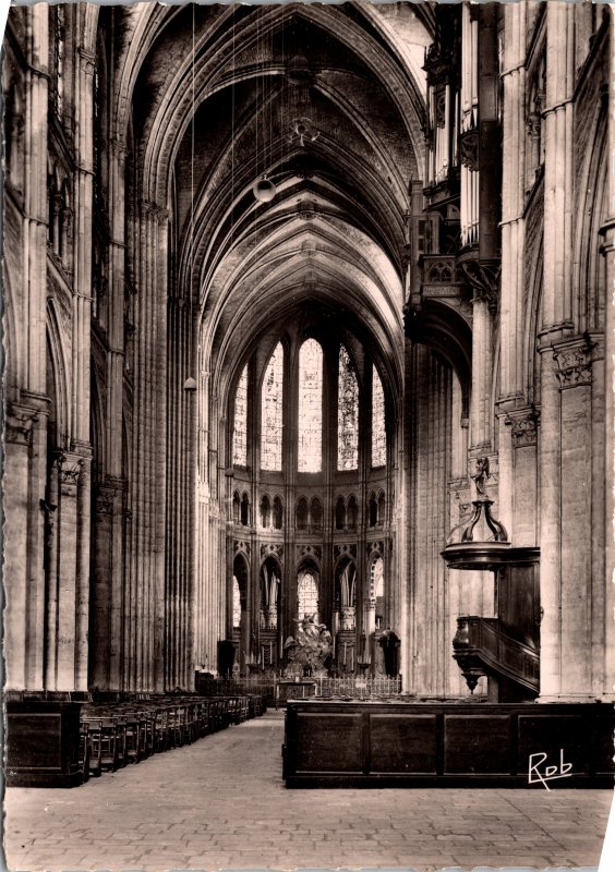 Reims France Cathedral Eure et Loir  Postcard unused 1960s