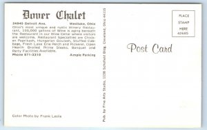 WESTLAKE, Ohio OH ~ Chefs Waitresses DOVER CHALET Winery Restaurant  Postcard