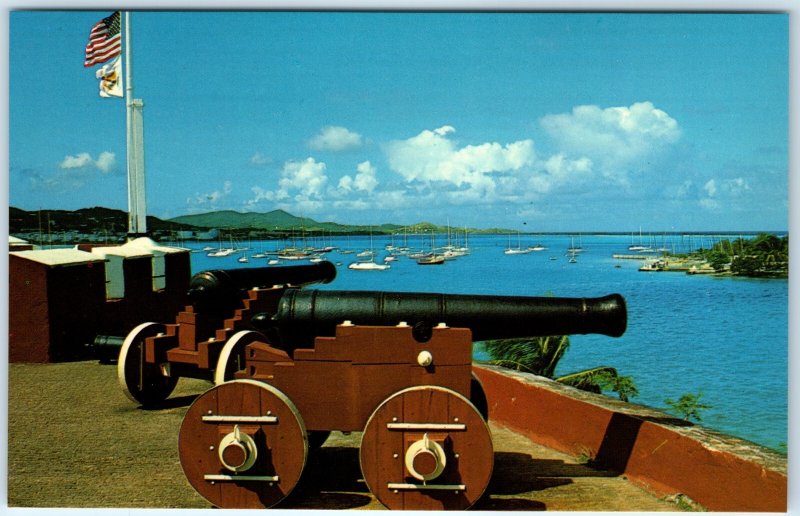 c1970s Christiansted, St. Croix, VI Fort Christiansvaern Guns Cannon Geo PC A310