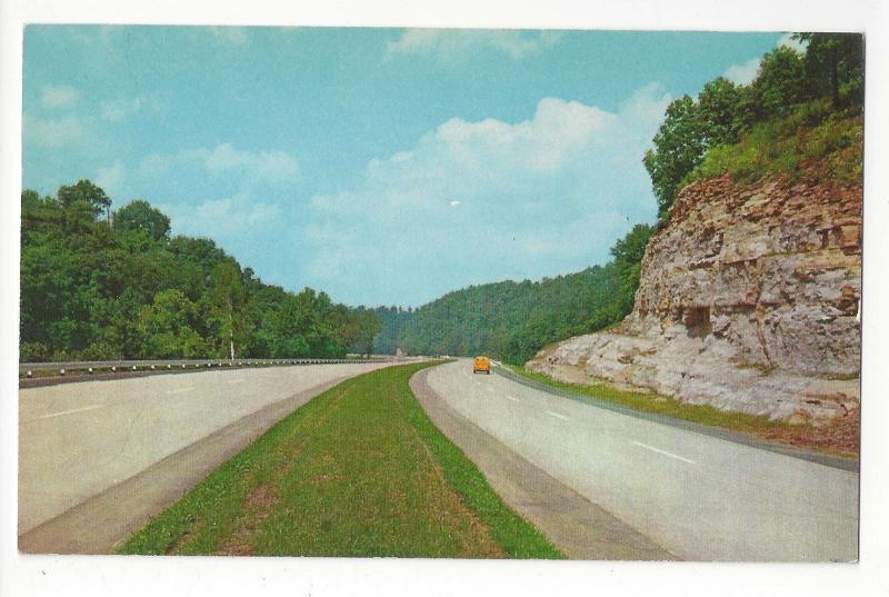 KY Kentucky Turnpike Highway Route I-65 Vtg 1956 Curteich Postcard K1997