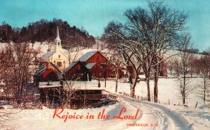 Vintage Postcard Rejoice In The Lord Wishing Blessing At Christmas Greetings