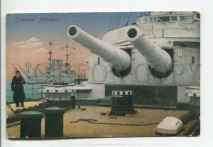 481729 World War I Germany naval artillery Ship mail Vintage postcard